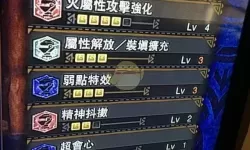 《怪物猎人世界》属性流片手剑配装技能选择推荐