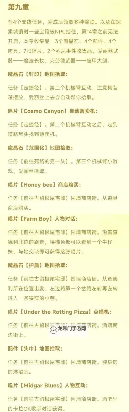 《最终幻想7重制版》配件收集指南图1